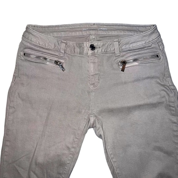 MICHAEL Michael Kors GREY Jeans with Zip Pocket Detail - Size 2 - Picture 2 of 12